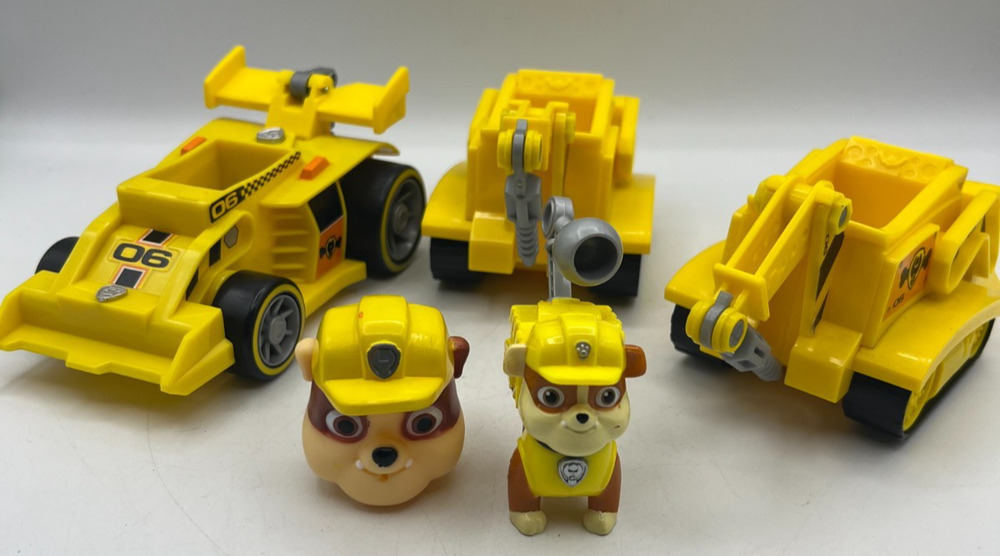 PAW Patrol Rubble Toy Lot Construction Vehicles Figure Yellow Bulldog Kids